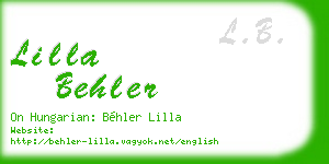 lilla behler business card
